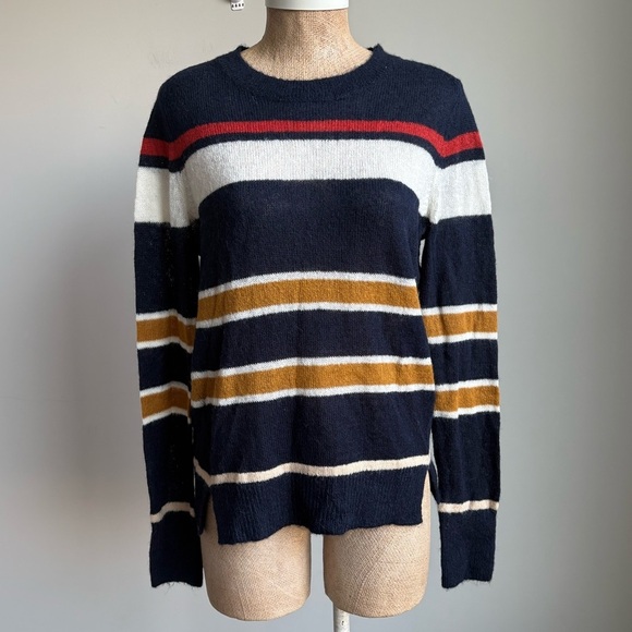 LOFT Crew Neck Striped Sweater Size Medium NEW - Picture 2 of 5